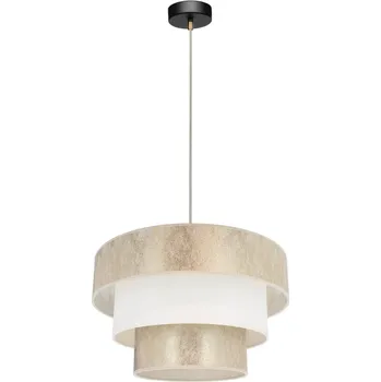 SPOT Svítidlo Závěsné 1xE27 Max.40W Černé se Zlato-Krémovým Stínidlem