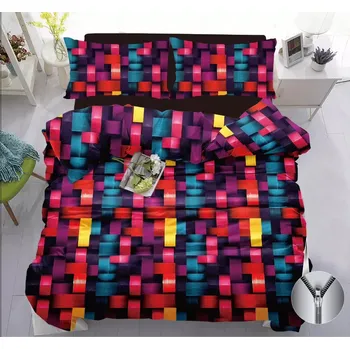 Povlečení NOVINKA 2025 ! LUXUSNÍ BAVLNĚNÉ POVLEČENÍ na 2 postele 140x200/70x90 - DUHOVÝ KOŠÍK