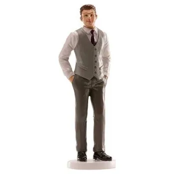 Figurka Svatební figurka na dort 16cm samostatný gentlemen - Dekora