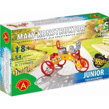 ostatní stavebnice Malý konstruktor Junior tříkolka 54 dílků
