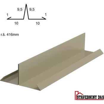Střešní lemovaní Rozdělovací lišta rš: 416mm délka 2m (dělíci lemovka)