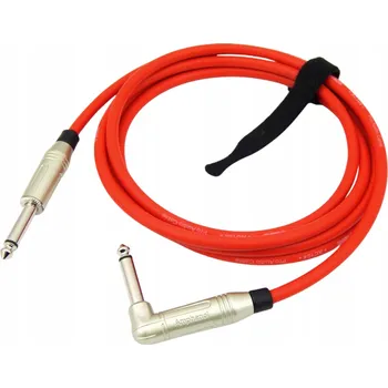 Audio kabel Kabel jack 6,3 mm - jack 6,3 mm Electric Sound ES JACK KLOTZ AC104 Amphenol KĄTOWY 0,5m RED 0,5 m