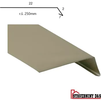 Plech Okapnice rš: 250mm délka 2m (okapnice RAL nebo jiné)