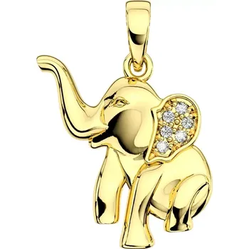 Přívěsek Valeria Gold - přívěsek ze žlutého zlata se zirkony