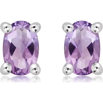 Náušnice Alala S Ametyst - stříbrné náušnice s ametystem