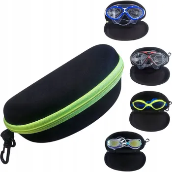 Pouzdro na brýle Pouzdro na brýle Pouzdro tvrdé pouzdro s karabinou limetkové barvy