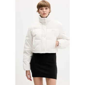 Bunda Tommy Jeans bílá barva, zimní, oversize, DW0DW21658 00X, vel. XL