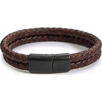 Náramek BETLEWSKI pánský náramek z kůže a řemínků se zapínáním