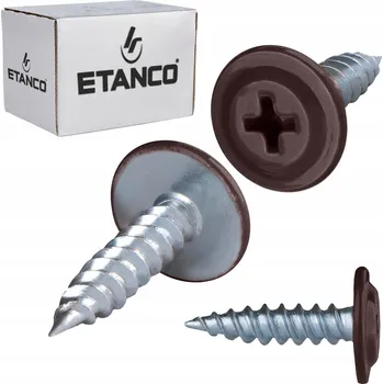 Vrták Šrouby s podložkou do dřeva 4,2 x 16 mm RAL 8017, 250 ks Etanco GM-S
