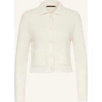 Dámský svetr Windsor. Dámský Pletený Kardigan Z Buklé, bílá, 40