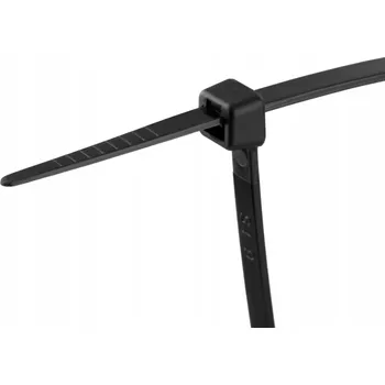 Organizace kabelů Stahovací pásky REV 300x4,8 mm černé nylonové 100 ks silné stahovací pásky