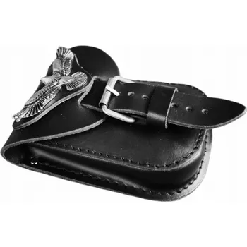 Zavazadlo na motocykl Kožená brašna/kapsa na opasek, na nádrž nebo brašny – černá