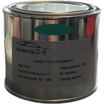 barva na kov Barva Průmyslová polyuretanová barva, polyuretanový lak, lesklý, 0,5 l, poměr míchání 2:1, RAL 6004