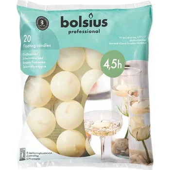 Svíčka BOLSIUS Plovoucí svíčky KRÉMOVÉ 20 ks