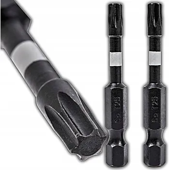 Bit ŠROUBOVACÍ BITY TORX T25 50MM, SADA 2 KS, OCELOVÉ, RÁZOVÉ