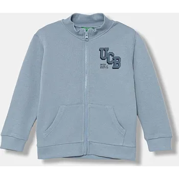 Chlapecká mikina Dětská bavlněná mikina United Colors of Benetton 3J70G503X.P.seasonal modrá 55X, vel. 116