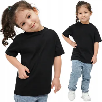 DÍVČÍ CHLAPECKÉ TRIČKO NA TĚLOCVIK BAVLNA ČERNÉ 116