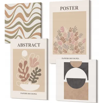 Obraz Sada obrazů na plátně na zeď do bytu - Abstraktní tvary a vzory