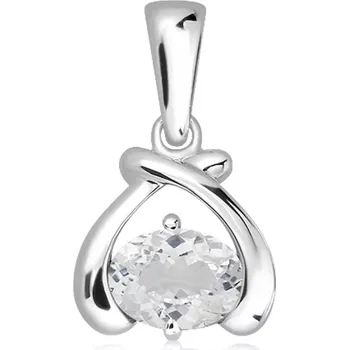 Přívěsek Ligara S White Topaz - stříbrný přívěsek s bílým topazem
