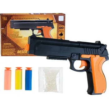 Dětská zbraň Dětská pistole na kuličky a šipky (Dětská pistole na pěnové patrony a gelové kuličky)