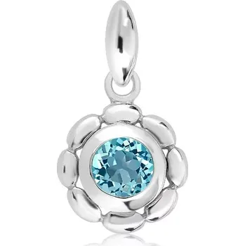 Přívěsek Lina S Blue Topaz - stříbrný přívěsek s modrým topazem