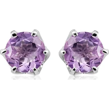 Náušnice Ariana S Ametyst - stříbrné náušnice s ametystem a rhodolitem