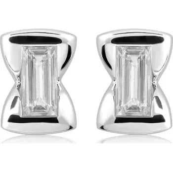 Náušnice Ada S White Topaz - stříbrné náušnice s bílým topazem