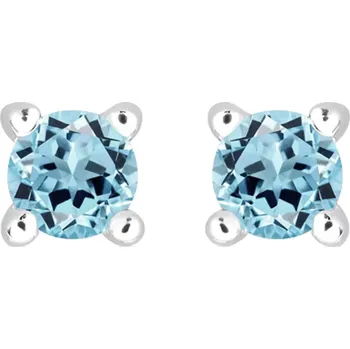 Náušnice Citra S Blue Topaz - stříbrné náušnice s modrým topazem