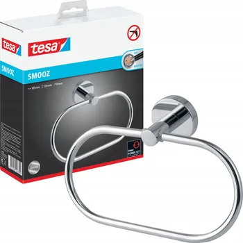 Věšák Kulatý samolepicí závěs Tesa stříbrný, šedý