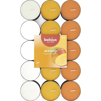 Svíčka Parafínové čajové svíčky Mango Bolsius 30 ks
