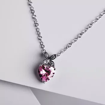 Přívěsek Glados Pink - stříbrný přívěsek se zirkony