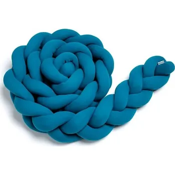 Dětská postýlka T-TOMI Pletený mantinel 220 cm Petrol Blue