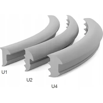 Stavební profil Těsnění pro profil MC/FD, délka 3 m, pro sklo 6-8-10 mm, BEZBARVÉ (průhledné)