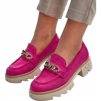 Dámské mokasíny FUCHSIOVÉ DÁMSKÉ MOKASÍNY ZAFFIX 40