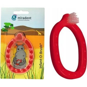 Elektrický zubní kartáček MIRADENT O-BRUSH KARTÁČEK PRO MIMINKA ČERVENÝ