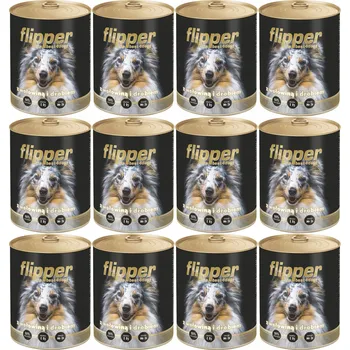 Krmivo pro psa FLIPPER Vlhké krmivo dla psa Dolina Noteci Hovězí a Drůbeží 12 x 800g