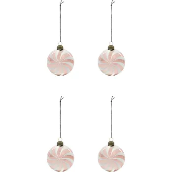 Vánoční dekorace House Doctor, Vánoční ozdoby HDDelic, světle růžové, 4 ks - Formadore