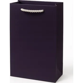 Dárková taška Dárková taška fialová matná na Dárek, ozdobná taštička 20x15x6 cm