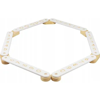 Dřevěná hračka Smyslová dráha dřevěná Balance Beam 6 dílů bílá MeowBaby