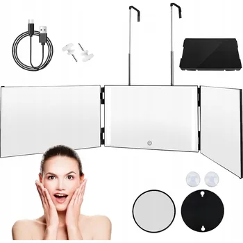 Zrcadlo ZRCADLO NA STŘIHÁNÍ KADEŘNICTVÍ S 3SMERNÝM SKLADEM, ZRCADLO O 360 STUPNÍCH