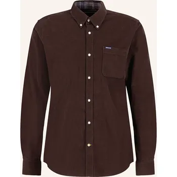 Pánská košile Barbour Pánská Manšestrová Košile Ramsey Tailored Fit, tmavě...