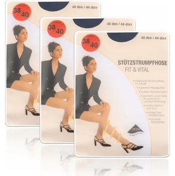 Dámské punčochy Tvarující Punčocháče s kompresí 40D vel. L (40/42) námořnická modrá - 3 páry