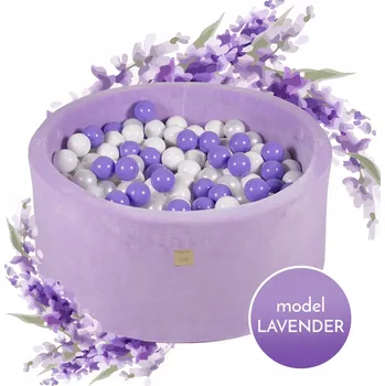 Suchý bazén MeowBaby Suchý bazén 90x40 cm / 250 míčků, Velurový, Vřesový, Model Lavender