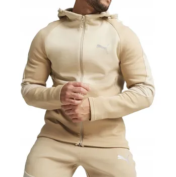 Pánská mikina 3209 PUMA PÁNSKÁ MIKINA MIKINA S KAPUCÍ KAPSAMI NA ZIP, EVOSTRIPE L