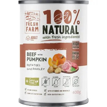 Krmivo pro psa FRESH FARM krmivo mokré hovězí maso 0,4 kg