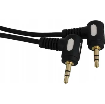 Audio kabel KABEL ZÁSUVKA JACK 3,5mm úhlová - 1m