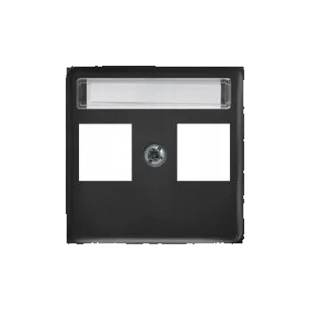 Elektrická zásuvka ARIA Kryt zásuvky dvojité Keystone černá PGPK-2U/33 OSPEL