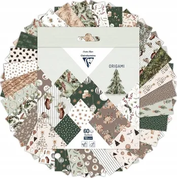 Čtvercový papír na origami Clairefontaine, 60 listů, 70 g/m2