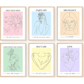 Obraz Plakát Pastelové plakáty bez rámu 20 x 25 cm