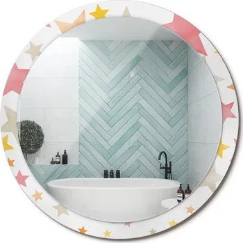 Zrcadlo Zrcadlo s potiskem do koupelny ložnice obývacího pokoje Pastelové hvězdy 100 cm